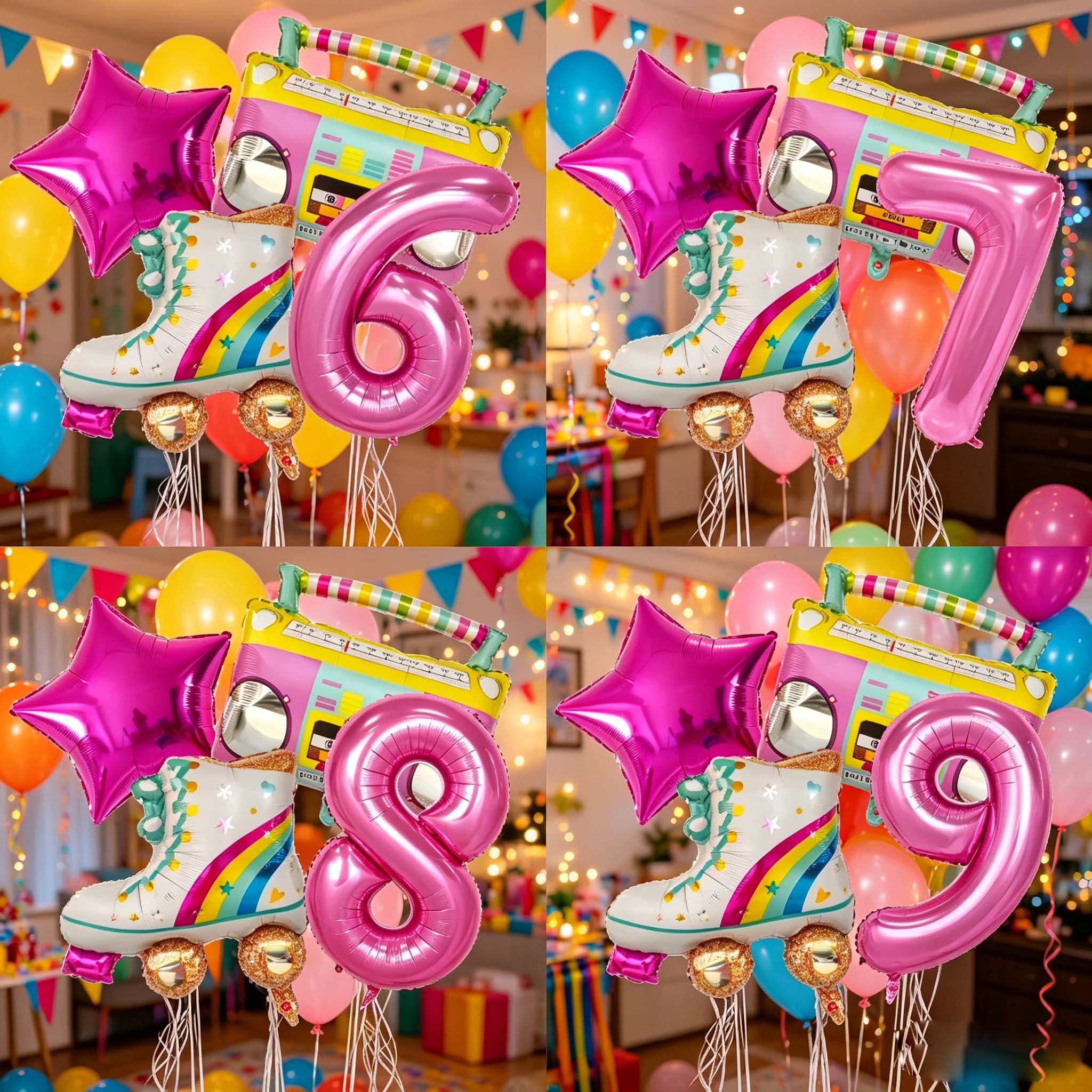Kids Education Number - Набор из 4 надувных шаров-цифр (32