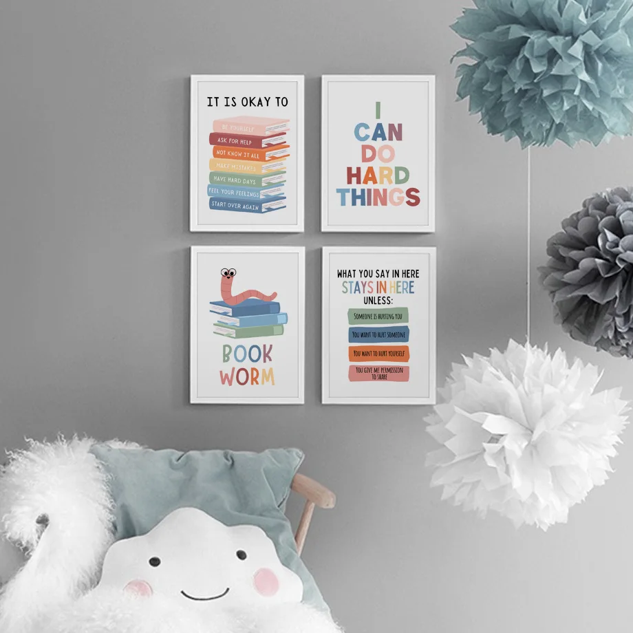 Kids Education Motivation - Английское образование: цитаты, мотивирующие плакаты для